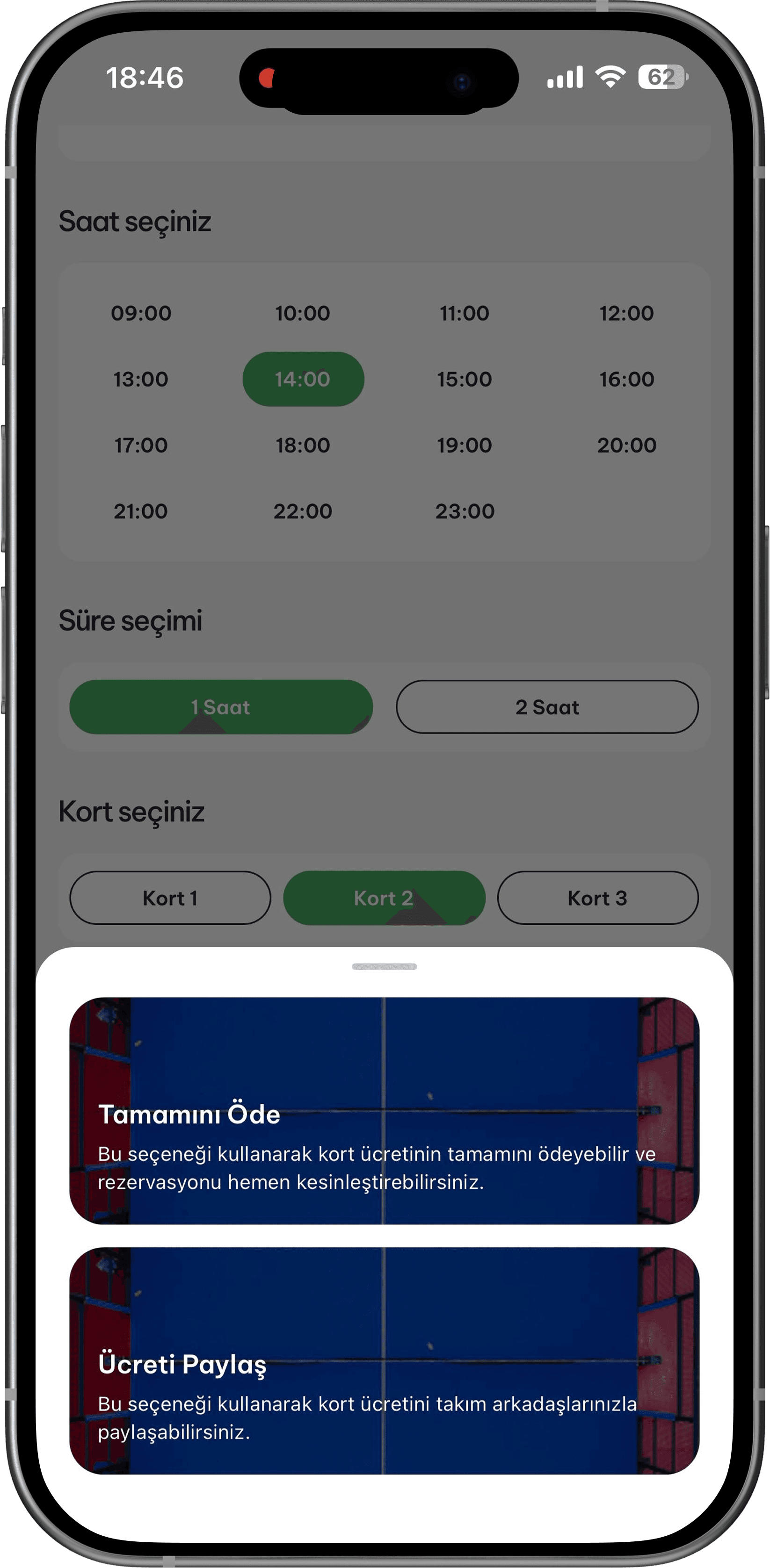 Split payment ekranı